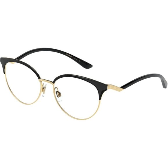 NEW Dolce & Gabbana DG 1337 1334 Gold & Black Eyeglasses 53/16/145 main image 5